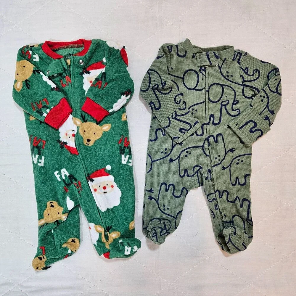 Carters Baby Boy Newborn Clothing Bundle 12 Piece Lot Bodysuits Sleepers‎ Pants